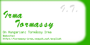 irma tormassy business card