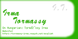 irma tormassy business card